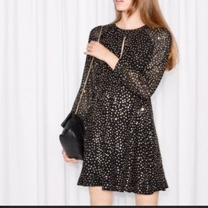 Black and gold party dress. & other stories, size 12. Like new!